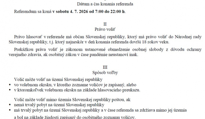 Fotka - Referendum 2026